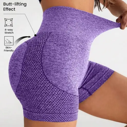 Boutique Purple Women's High-Waisted Workout Shorts
