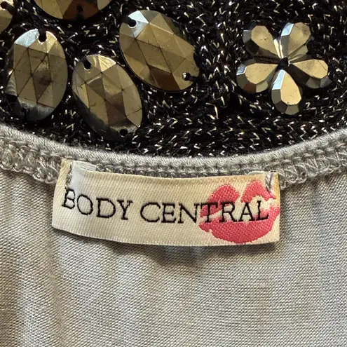 Body Central Embellished Gray Women's Top