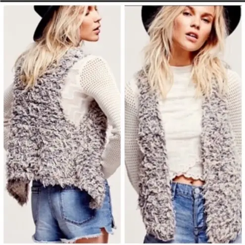 Free People  Small Shaggy Shag Fur Away Vest