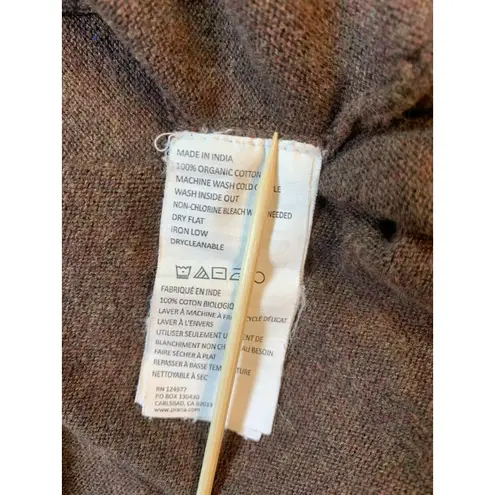 prAna Leigh Organic Cotton Knit Sweater Dress Womens Small Brown Outdoorsy