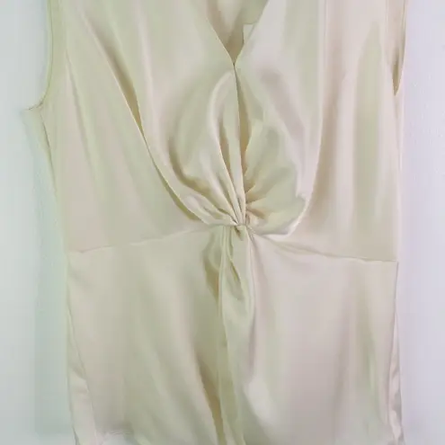 Theory  Twist Front Soft Satin Top in Rice‎ 6 - Image 3