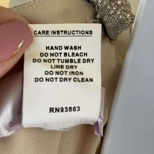 Hayley Paige Occasions Formal Off Shoulder Or Strapless Dress Style 52002 Gold 0