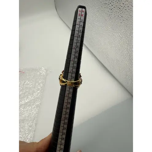 Joan Rivers Glam Finale Multicolor Crystal Gold Tone Bauble Ring Size US 7 RARE