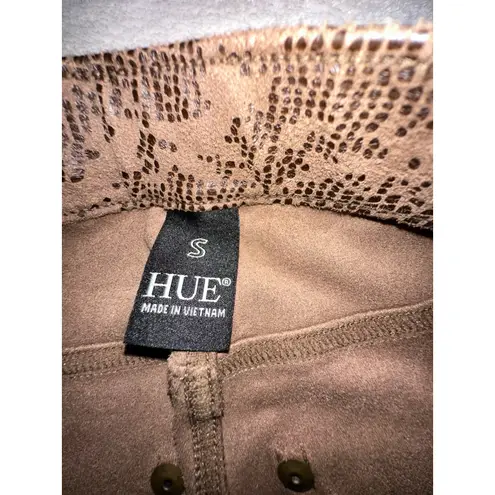 Hue Snakeskin Print Leggings Womens Size S Brown Animal Print Pants