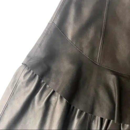 Walter Baker Marni Ruffled Leather Mini Skirt