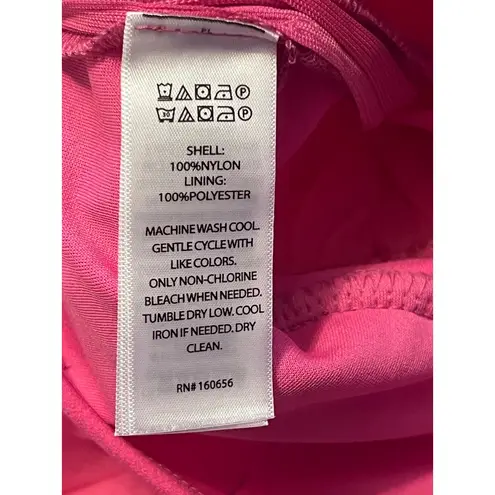 Sincerely Jules M Strapless Peplum Hot Pink Tulle Festival Holiday Party Top