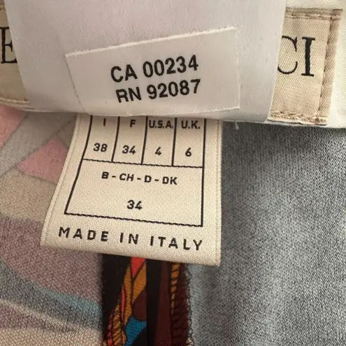 Emilio Pucci Silk Blend Tropic Pants Size US 4