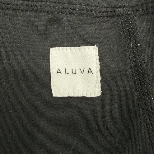 Aluva Leggings Womens M High Waist Yoga Pants Athletic Pockets 28 Inseam Pilates Black Size M