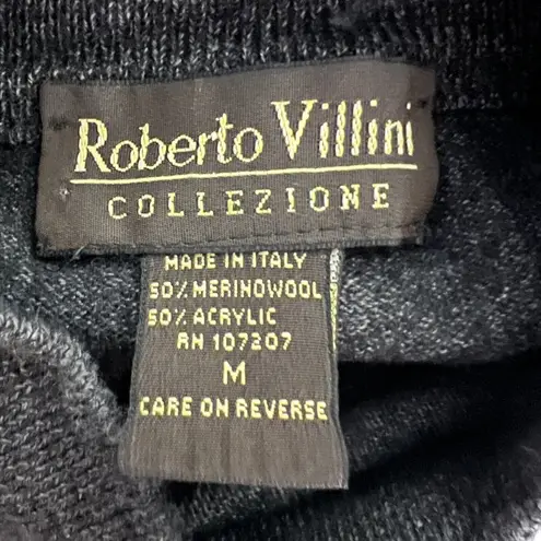 Roberto Villini Sweater Womens Medium Gray Merino Wool Blend Basic Minimalist