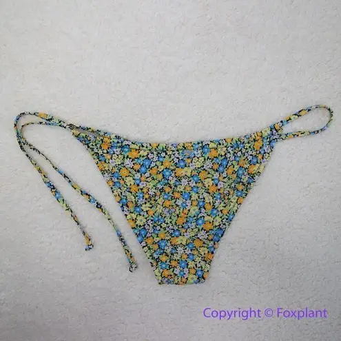 NEW Rhythm Free People Carrie Itsy Bikini Bottom, size L Blue Size L