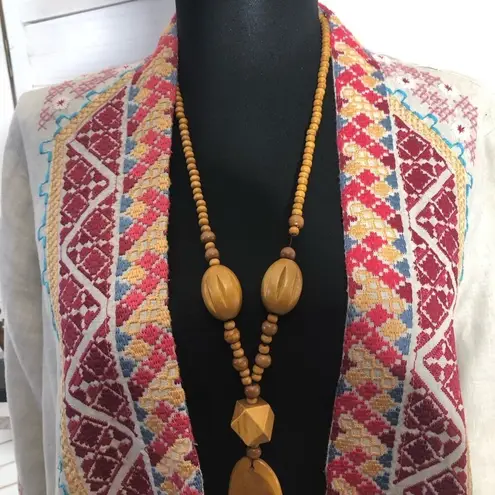 Johnny Was Kimono Cardigan Embroidered Boho Aztec Linen Multicolor Medium