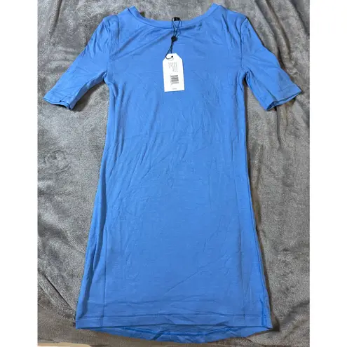 Universal Standard NWT Blue FOUNDATION S/S CREW NECK TEE SZ 4XS 00-0 Modal