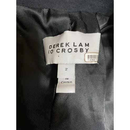 Derek Lam 10 Crosby Women's Black Long Sleeve Peacoat Blazer Suit Jacket Size 2