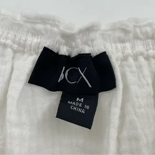 BCX Bc Juniors' Double-Face Gauze Top in White Size Medium NWT