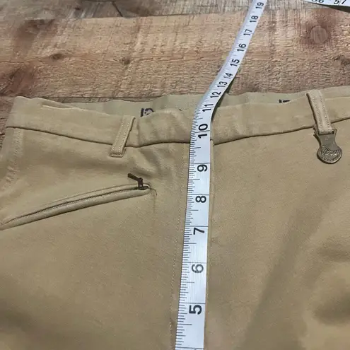 VEQUI Comfort Women's Tan Khaki Equestrian Breeches Knit Riding Pants Sz 30