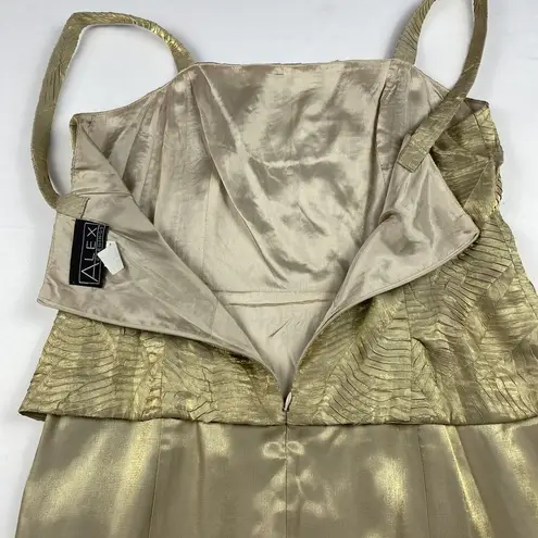 Alex Evenings Women Size 14 (Med) Gold Shimmer Iridescent Dress Jacket Set NWT
