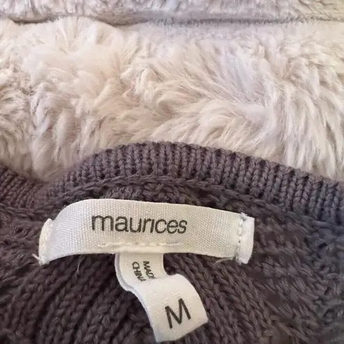 Maurice's Vintage  100% Cotton Boho Knit Tassel Tie Bell Sleeve Sweater Sage M - Image 8