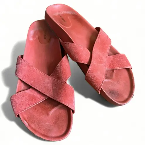 Birdies The Robin Slide Sandals Size 6.5 - Coral