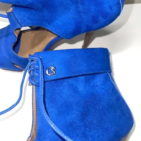 Carmen Steffens Neon Blue Cutout Lace