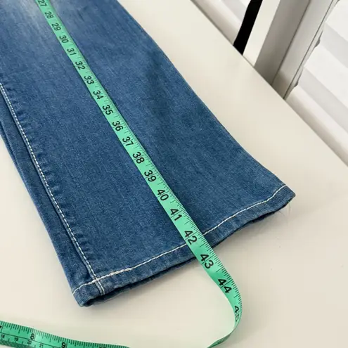 Ariya Jeans Ariya Bootcut Jeans Women Sz 13/14 Stretch Stitch Flap Distressed Western Grunge