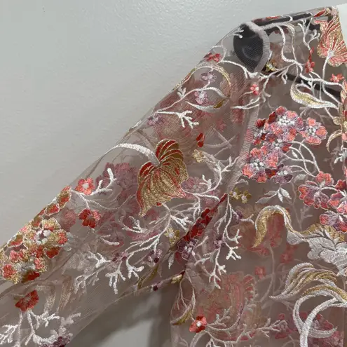 Ruff Hewn  embroidered flower bomber jacket  Size Large - Image 4