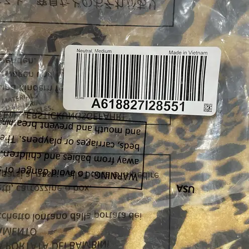 Susan Graver New Leopard Print Liquid Knit Midi Skirt Neutral Size Medium