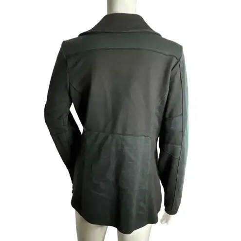 Neon Buddha Jacket Womens Small Black Jeweled Flowers Buttons Bohemian Lagenlook