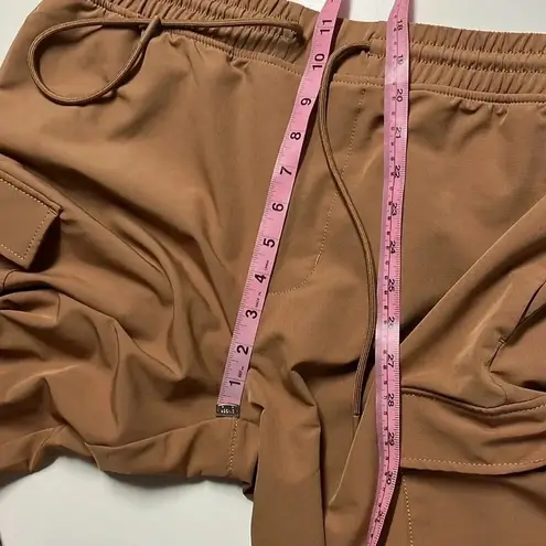 Hedge neutral cargo joggers medium pants unisex windbreaker material drawstring Tan