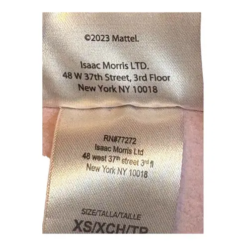 Barbie Full Zip Hoodie Sweatshirt Pink Logo Graphic Women Size XS Extra Small