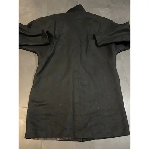 Vintage JOEFELD Black Wool Long Overcoat Winter Size L Size L