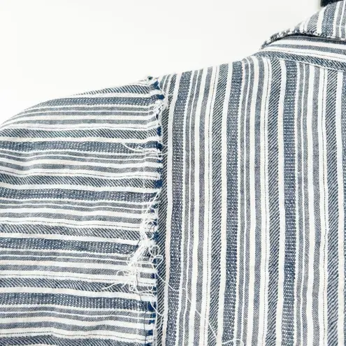 Gimmicks by BKE Gimmicks BKE Womens Boho Coastal Striped Lace Long Sleeve Button Up Shirt Size M