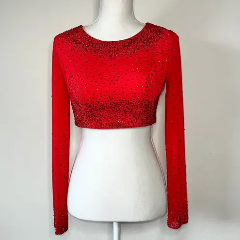 Studio 17 Rhinestone Crop Top