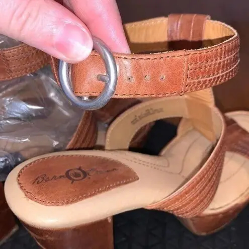 Born concept BOC Born Crown Womens Leather Sandals High Heeled Platform Strappy Summer Size 9