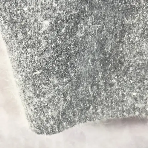 Vintage 80s Erika II Womens Sweater 2X Angora Silk Applique Art Deco Cottagegoth Gray