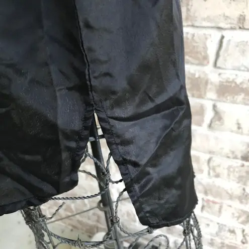 Fun & Flirt Black Hi Low Top Blouse Roll Sleeve