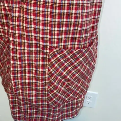 Carolina colours vintage women’s large plaid jumper dress Red