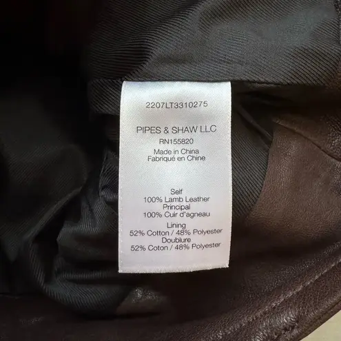 Veronica Beard NWT Marea Leather Moto Jacket in Brown Size 2