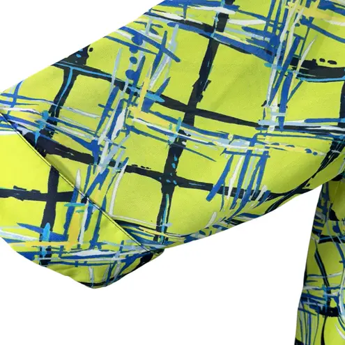 Maggie Barnes 1X (18/20) Top Button-Up V-Neck Lightweight Semi-Sheer 3/4 Sleeves