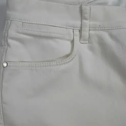 Lafayette 148 Acclaimed Stretch Mercer Pant Mid Rise Ankle Length White Size 8