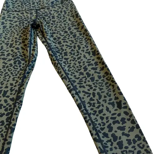 Define your inspiration DYI Green Cheetah Leopard Print Leggings Stretch Small - Image 9