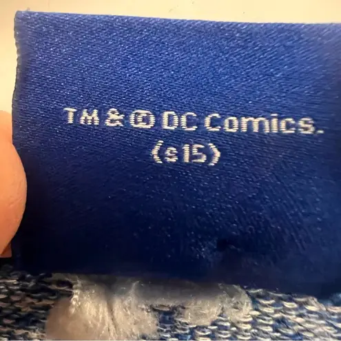 DC Comics Superman Lightweight Tunic High Low Sweater w/Glitter Logo Size Large