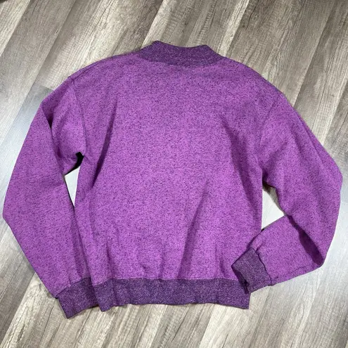 Vintage Ski Skired River Sweatshirt Womens L 90s 80s Purple Fleece Y2K Cyberpunk Size L