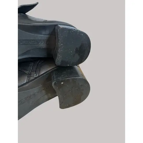 Bandolino Womens Black Leather Mid-Heel Ankle Boots Size 7.5M