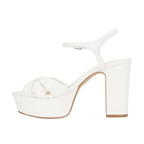 Schutz Keefa Sandals in White 9 with box Womens Platform High Heels