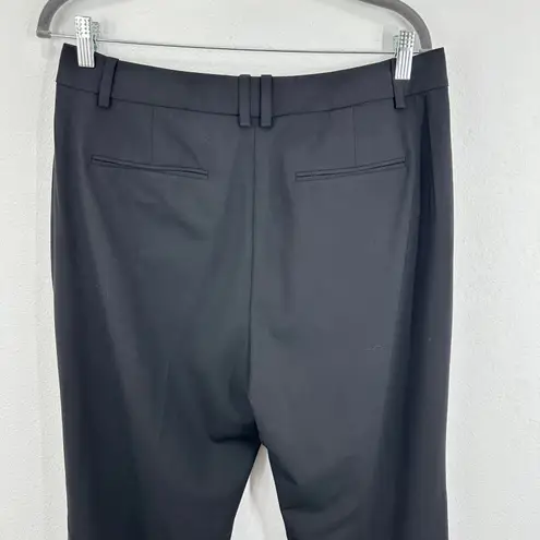 J.Crew Size 10 Portia Pant Italian Stretch Wool Black Pleated Dress Pants NWT