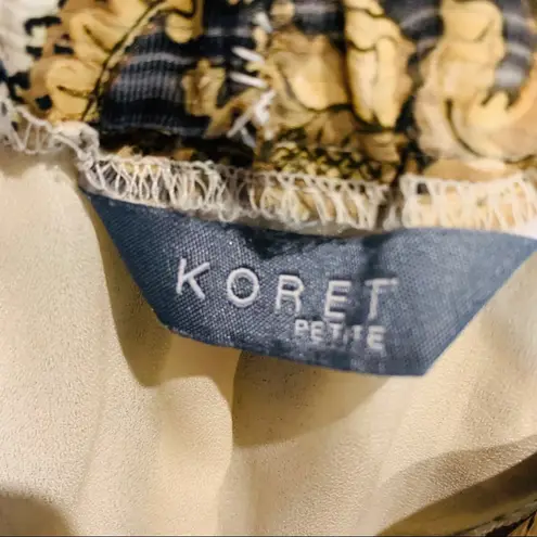 Vintage Floral Paisley Pastel Print Midi Skirt Small Blue