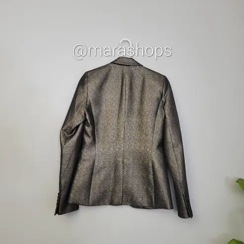 Veronica Beard Cutaway Dickey lamé blazer