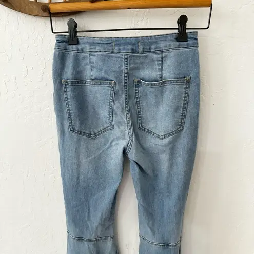 We The Free Free People  Blue Float On Flare Bell Bottom Stretch Jeans 25