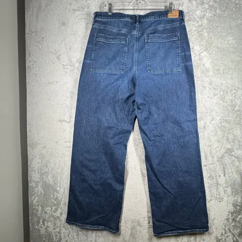 American Eagle  Super High Rise Baggy Wide Leg Jeans 16 Long Indie Skater Street - Image 3