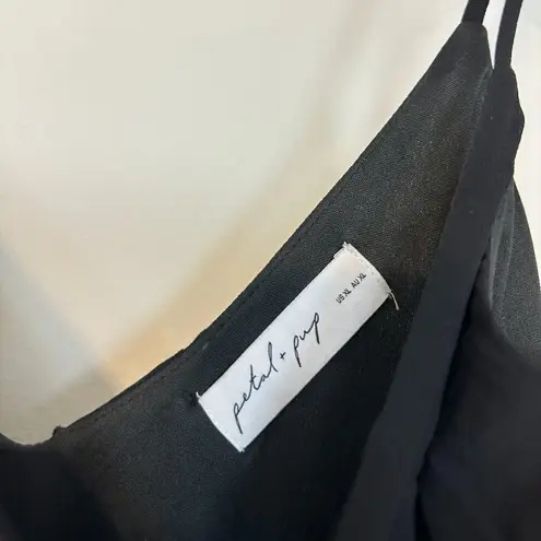 Petal and Pup Ciao Ruffle Chiffon Gown in Black Size X-Large